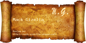 Mack Gizella névjegykártya